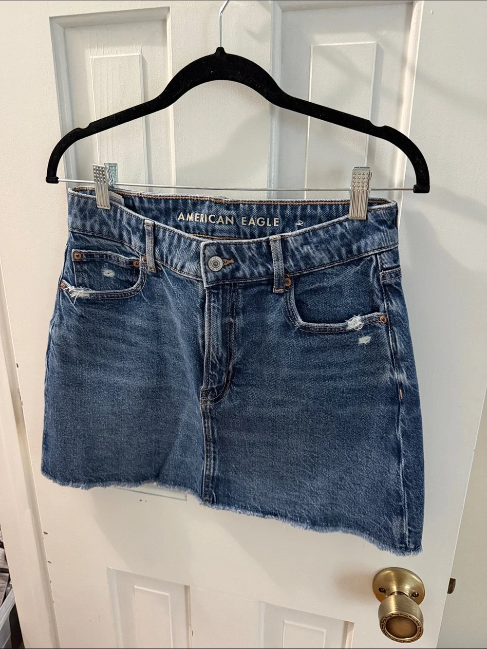 American Eagle Outfitters Dark Blue Denim Mini Skirt